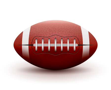 American Football ball isolated on white background. Vector illustration rugby sport game. Competition team.のイラスト素材