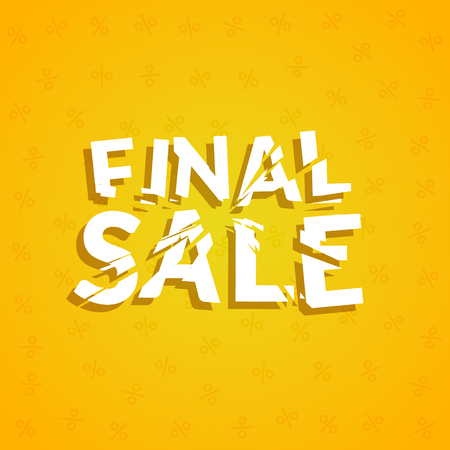 Final Sale poster design template. Promotion marketing design banner illustration.のイラスト素材