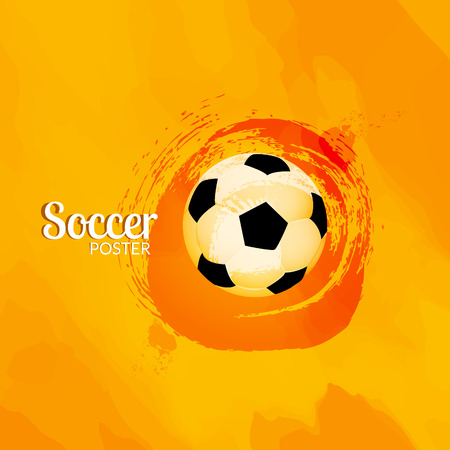 Soccer football poster design template. Soccer graphic banner.のイラスト素材