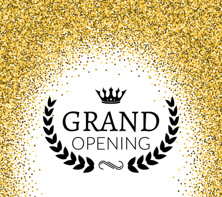 Grand Opening ceremony background. Golden dust particles.のイラスト素材