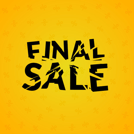 Final Sale poster design template. Promotion marketing design banner illustration.のイラスト素材