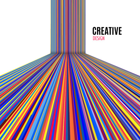 Abstract vector straight lines background. Colorful modern design background.のイラスト素材