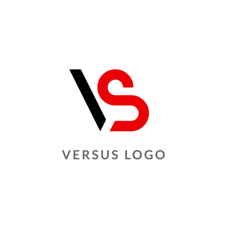 Versus letters logo. Flat competition concept design emblem. Versus icon.のイラスト素材