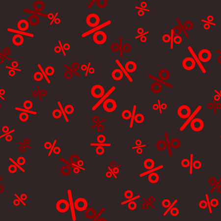 Percent seamless business pattern. Promotion finance background for sale offer. Percent seamless pattern.のイラスト素材