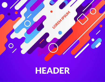 Memphis style cards geometric trendy fashion background design. Memphis shape graphic pattern cover poster template.のイラスト素材