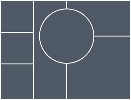 Montage collage photo frame template. Image picture background montage poster design.のイラスト素材