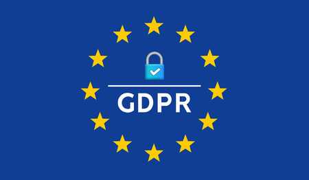 General Data Protection Regulation GDPR. Internet european safety. Privacy secure data protection.