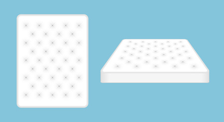 Mattress for comfortable sleep background. Modern soft foam mattress vector design concept illustration.のイラスト素材