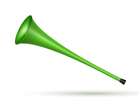 Vuvuzela trumpet football fan. Soccer vector sport play fan symbol with vuvuzela or trumpet design.のイラスト素材