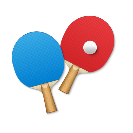 Rackets for table tennis. table  tennis game equipment ball vector background posterのイラスト素材