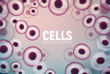 Abstract cell background, human biology science medical nucleus. Vector cell virus stemのイラスト素材