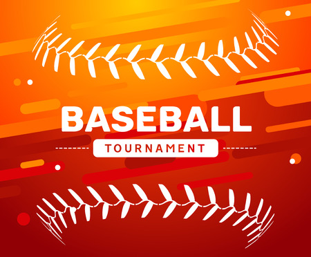 Baseball flyer poster template tournament invitation. Baseball background advertising design banner.のイラスト素材