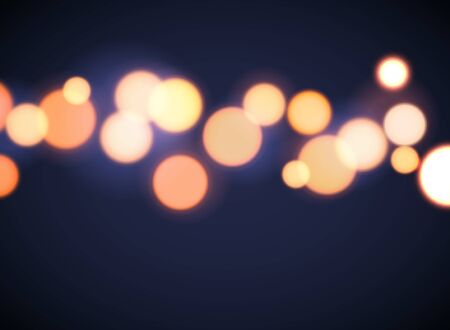 Bokeh background effect circle focus. Abstract vector blur bokeh light yellow soft flare.のイラスト素材