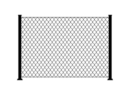 Fence wire metal chain link. Mesh steel net texture fence cage grid wall.