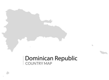 Dominican republic map vector country carribean island.のイラスト素材