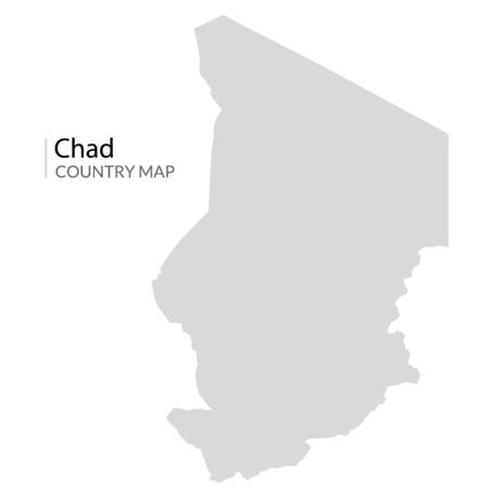 Chad vector map, africa country chad map illustration.のイラスト素材