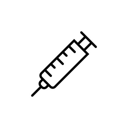 Syringe vector icon needle vaccine injection medical shot. Syringe medicine iconのイラスト素材