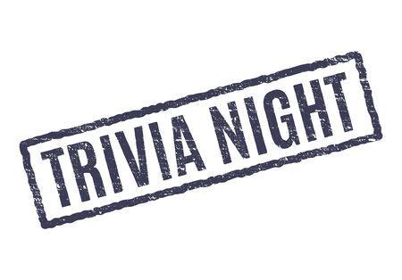 Trivia night background stamp quiz illustration designのイラスト素材