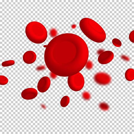 Vector vein blood red cell. Biology medical genetic health. Macro medicine scienceのイラスト素材