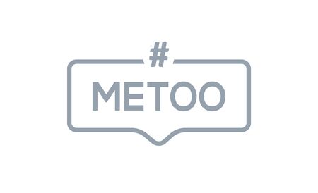 Metoo sexual harassment icon. Me too violence hashtag social bad word movement.のイラスト素材