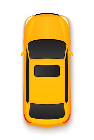 Vector car top view icon illustration. Vehicle flat isolated car vehicle isolated iconのイラスト素材