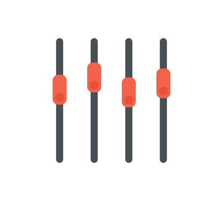 Sound mixer vector icon. Slider sound channel console control mixer balance audio.