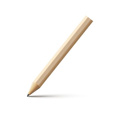 Vector pencil illustration school isolated wood icon. Pencil realistic drawing.のイラスト素材