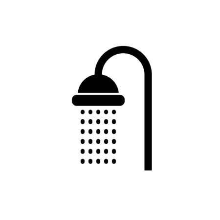 Shower vector head icon. Water shower symbol bathroom sign pictogramのイラスト素材