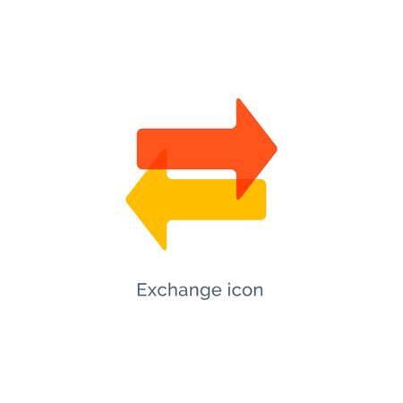 Exchange arrow icon, reverse swap vector switch flip. Exchange data symbol iconのイラスト素材