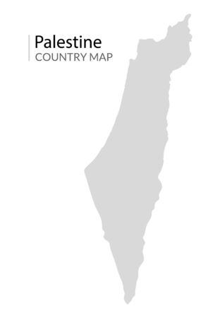 Israel Palestine country vector map. Israeli gaza background mapのイラスト素材