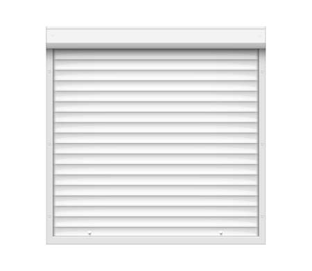 Shutter roll door blind. Warehouse roller shop outlet door garage or windowのイラスト素材