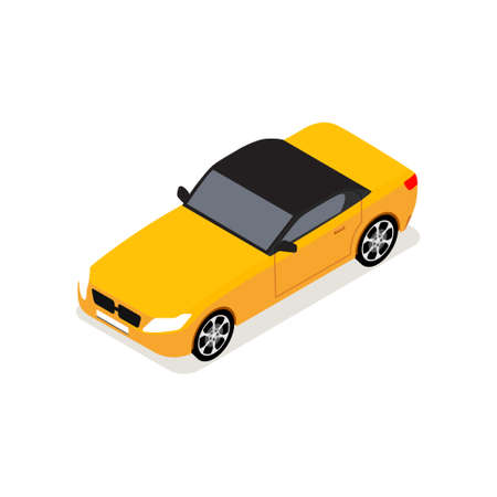 Car isometric view 3d isolated vector vehicle illustrationのイラスト素材