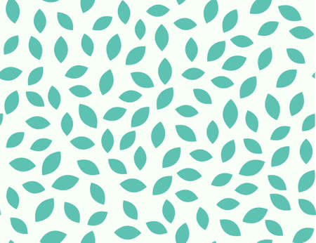 Leaf seamless pattern vector plant background. Nature flat leaf herb green soft vine patternのイラスト素材