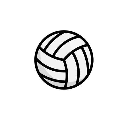 Volley ball logo icon. Vollyeball vector simple flat iconのイラスト素材
