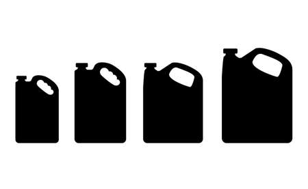 Gasoline fuel canister vector icon. Petrol can gallon gas tank fuel containerのイラスト素材