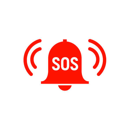 Sos icon emergency alarm button. SOS sign symbol lifebuoy rescue isolated markerのイラスト素材