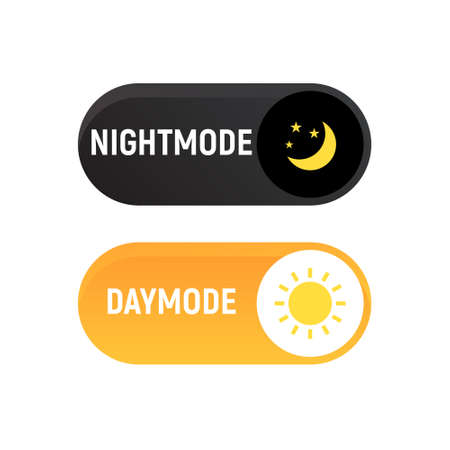 Day night mode switch ui button. Light dark mode slider themeのイラスト素材