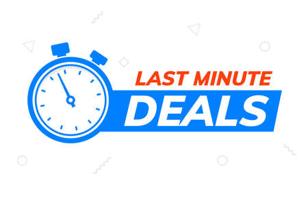 Last minute deal promo banner. Special last minute offer buy logo icon countdownのイラスト素材