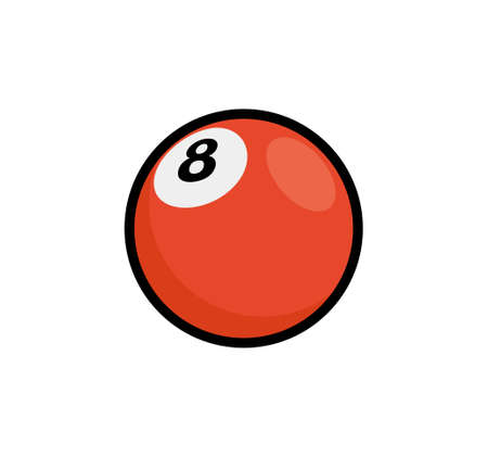 Bowl red ball vector icon. Bowling cartoon ball icon