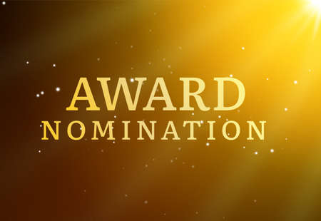 Award nomination background golden film movie vector logo ceremony posterのイラスト素材