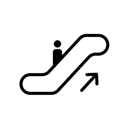 Escalate vector icon sign. Elevator mall symbol, escalator ladder iconのイラスト素材