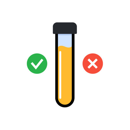 Covid pcr test vector icon. Corona virus covid19 tube test medical laboratoryのイラスト素材