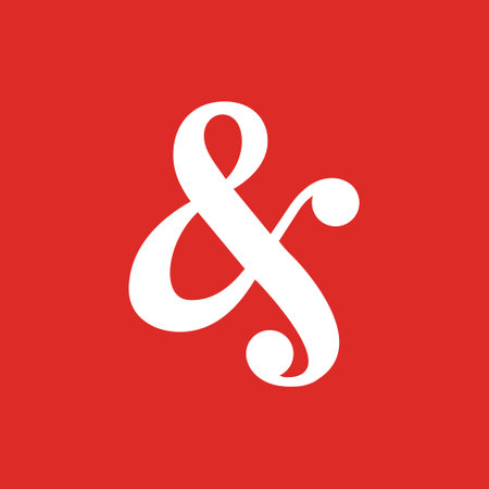 Ampersand vector font script logo icon. Elegant ampersand design symbolのイラスト素材
