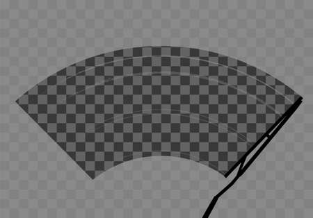 Car wiper windshield winter clean front window background. Vector windscreen clean glass vectorのイラスト素材