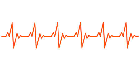Heart beat ekg cardiogram line pulse icon. Electrocardiogram heart beat ecg rate monitorのイラスト素材