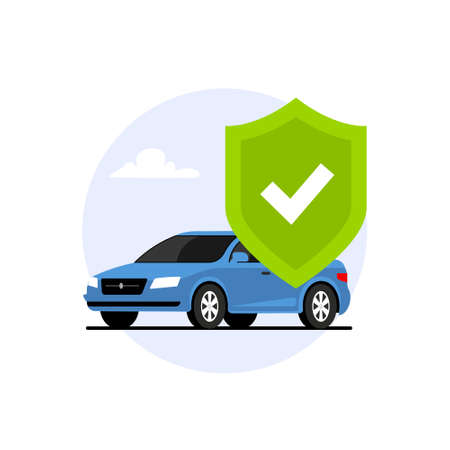 Car insurance policy finance form money concept. Car insurance icon vector documentのイラスト素材