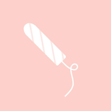 Feminine tampon pad icon. Female hygiene lady tampon absorbent woman menstrual careのイラスト素材