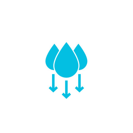 Humidity water icon. Vector temperature dry air humidity icon symbolのイラスト素材
