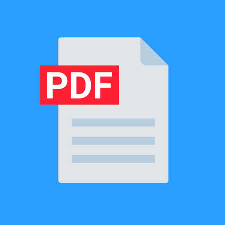 PDF file icon format. Pdf download document image button vector doc iconのイラスト素材