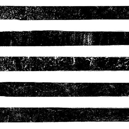 Grunge black pattern line seamless rough vector paint horizontal art. Grunge black print designのイラスト素材